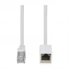 LogiLink Professional CAT 6a S/FTP Patch Extension Cable, RJ-45 Male to Female, 1 m, White, LSZH, Snagless