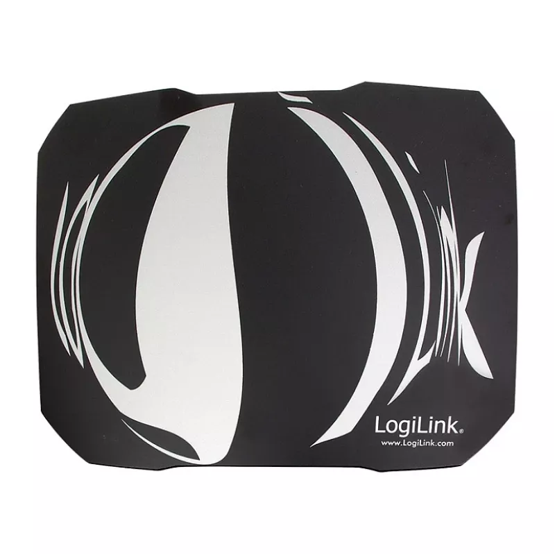 LogiLink Q1 Mate Gaming Mouse Pad XL – Micro-Woven Fabric, Anti-Slip Rubber Base, Stitched Edges, Black Desk Mat