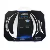 LogiLink Q1 Mate Gaming Mouse Pad XL – Micro-Woven Fabric, Anti-Slip Rubber Base, Stitched Edges, Black Desk Mat