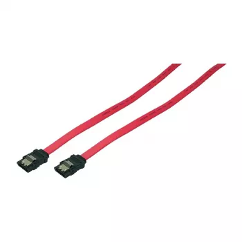 LogiLink SATA III Data Cable with Latching Connectors, 6 Gbps, Red, 0.9 m