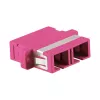 LogiLink SC Duplex OM4 Multimode Fiber Optic Adapter with Flange, Violet