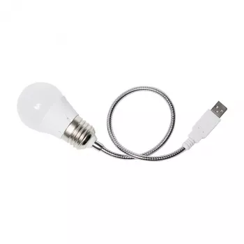 LogiLink UA0220 USB LED Desk Light with Flexible Gooseneck, Cool White, Black