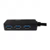 LOGILINK UA0262 USB 3.0 Active Extension Cable with 4-Port Hub, USB-A Male to 4x USB-A Female, 10m, Black