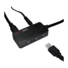 LOGILINK UA0262 USB 3.0 Active Extension Cable with 4-Port Hub, USB-A Male to 4x USB-A Female, 10m, Black