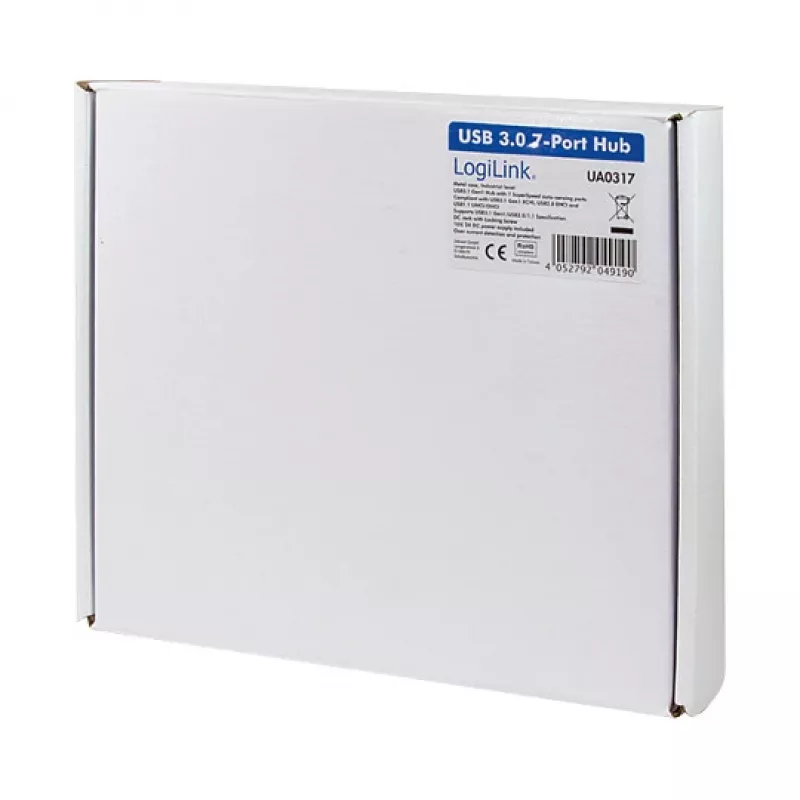 LOGILINK UA0317 USB 3.0 Hub, 7-Port, Metal Case, Industrial Level