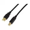 LogiLink USB 2.0 Active Extension Cable, USB-A Male to USB-B Male, 20 m, with Signal Amplifier, Black