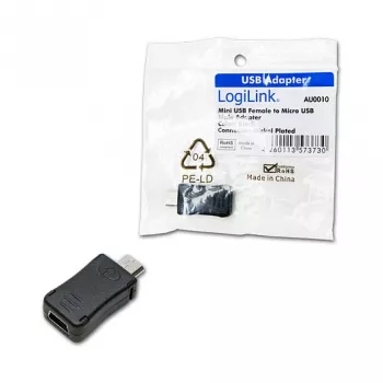 LogiLink USB 2.0 Adapter Micro USB Type B Female to USB Type A Male