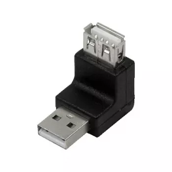 LogiLink USB 2.0 Angle Adapter 270° A/M to A/F, 480 Mbps, Black
