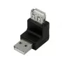 LogiLink USB 2.0 Angle Adapter 270° A/M to A/F, 480 Mbps, Black