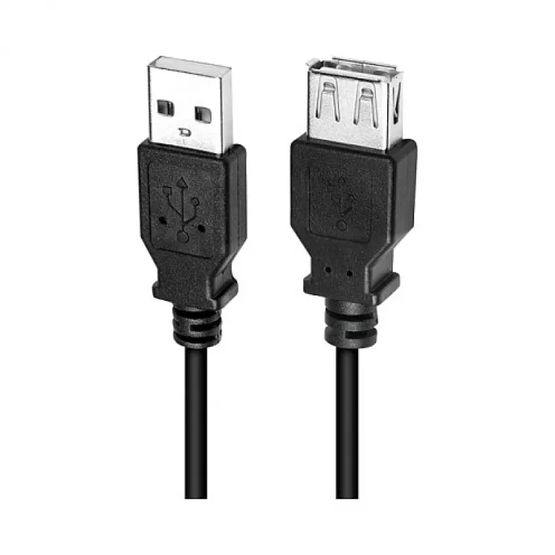 LogiLink CU0011B USB 2.0 Extension Cable, USB-A Male to USB-A Female, Black, 3 m