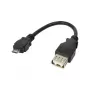 LogiLink AU0030 USB 2.0 OTG Adapter Cable, Micro-USB B Male to USB A Female, 480 Mbps, 0.1 m, Black