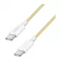 LogiLink USB 2.0 Type-C Cable, C/M to C/M, 480 Mbps, 60W, Nylon, Yellow, 0.5 m
