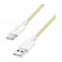 LogiLink USB 2.0 Type-C Cable, USB-A Male to USB-C Male, 480 Mbps, 60W Power Delivery, Nylon Braided, Yellow, 1 m