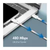 LogiLink USB 2.0 Type-C to Type-C Cable, 1m, 60W Power Delivery, Nylon Braided, Pink