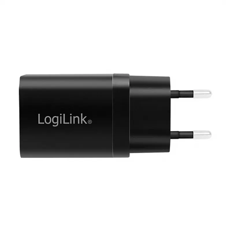 Logilink USB-A/C Charging Kit, 15 W, Each 1x USB-A, 1x USB-C, Black