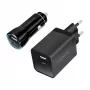 Logilink USB-A/C Charging Kit, 15 W, Each 1x USB-A, 1x USB-C, Black
