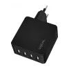 LogiLink USB-A Wall Charger, 24W, 4-Port, 4x USB-A, Black