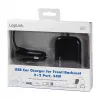 Logilink USB Car Charger, 2+2 Port, 24W, black