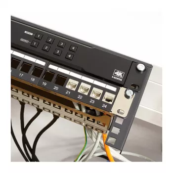 Logilink WB0011 19 Inch 1U Rack for Under-desk or Wall Mounting, Black