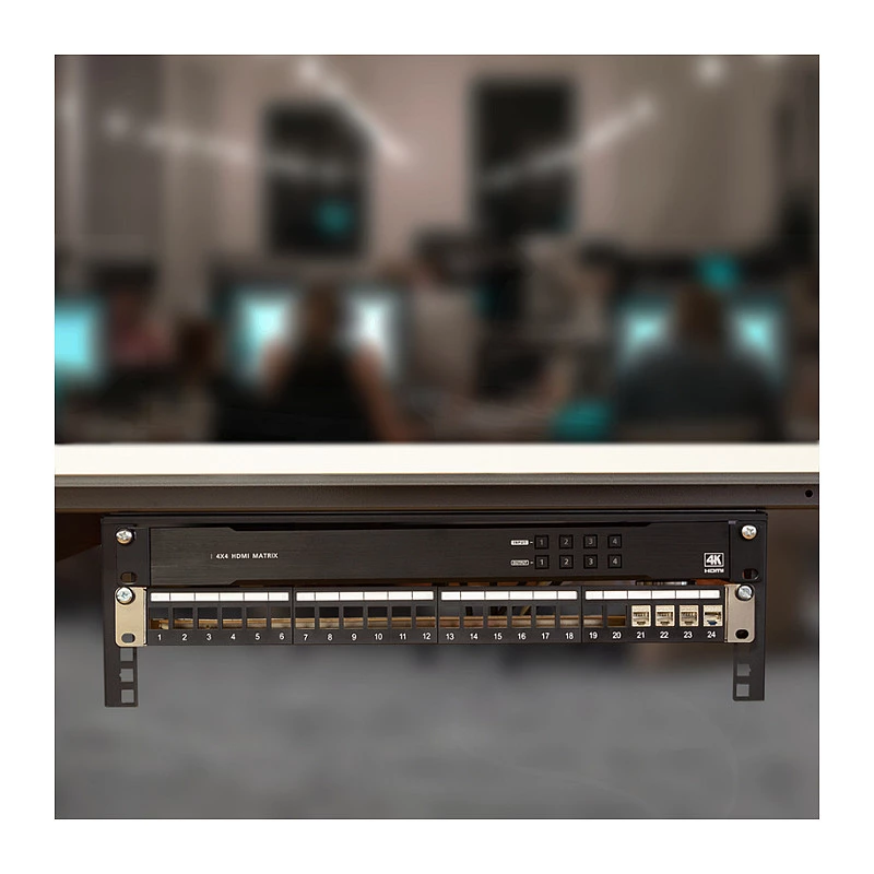 Logilink WB0011 19 Inch 1U Rack for Under-desk or Wall Mounting, Black