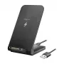 Logilink Wireless Quick Charging Stand 15 W, twin coil, black