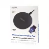 LogiLink Wireless Table Fast Charger 10 W Qi Charging Pad Black