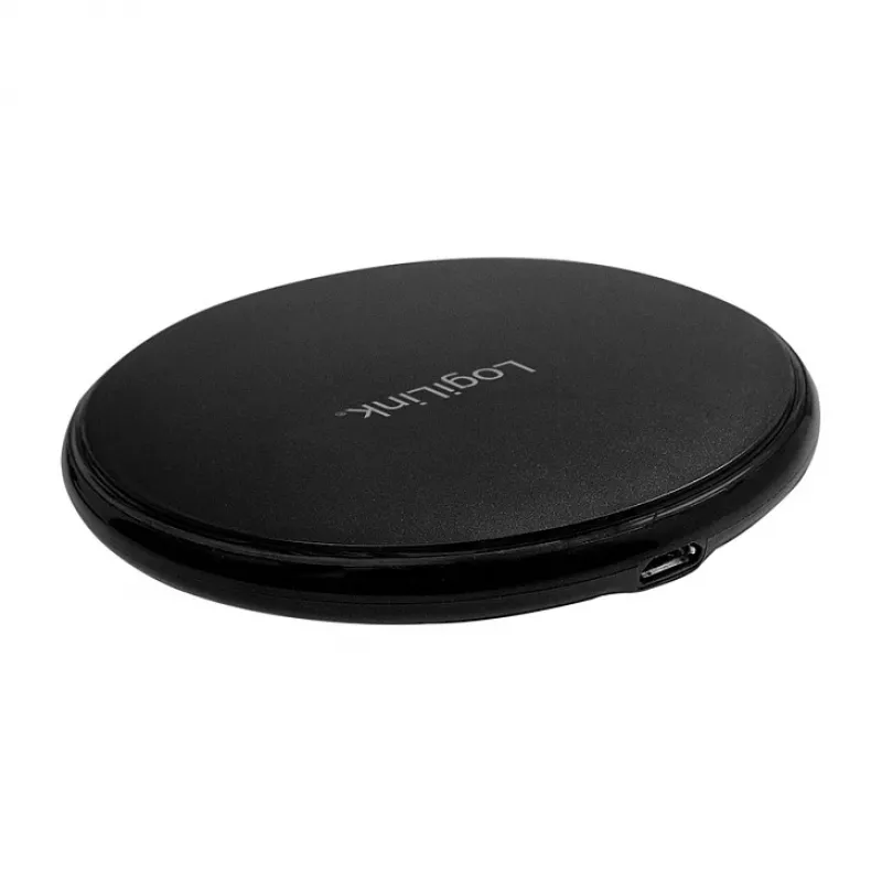 LogiLink Wireless Table Fast Charger 10 W Qi Charging Pad Black
