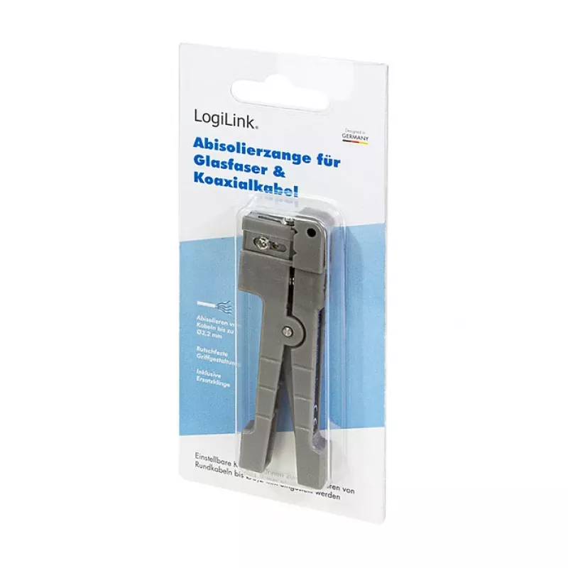 LOGILINK WZ0063 Universal Cable Stripping Tool for Fiber, Coax & Copper up to 3.2 mm