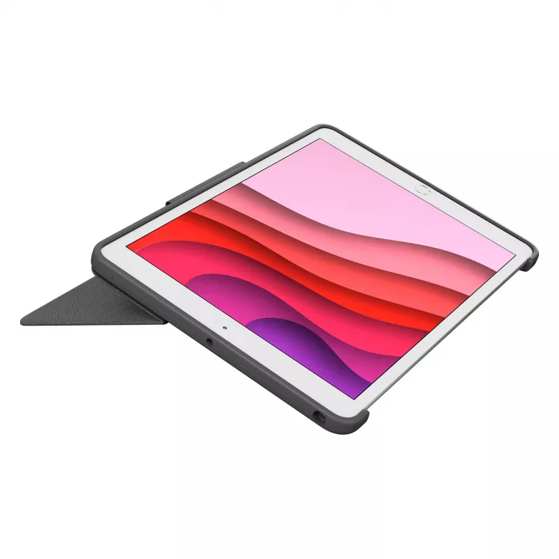 Logitech Combo Touch Keyboard and Folio Case with Trackpad for Apple 10.2-inch iPad (7th, 8th, 9th Gen) - Graphite - UK Layout