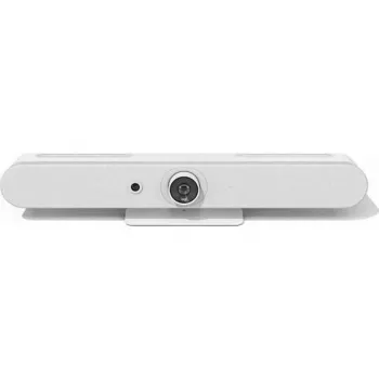 Logitech ConferenceCam Rally Bar Mini White - 4K UHD Video Conferencing Bar with AI Auto-Framing, 6 Beamforming Microphones, Dual Display Support