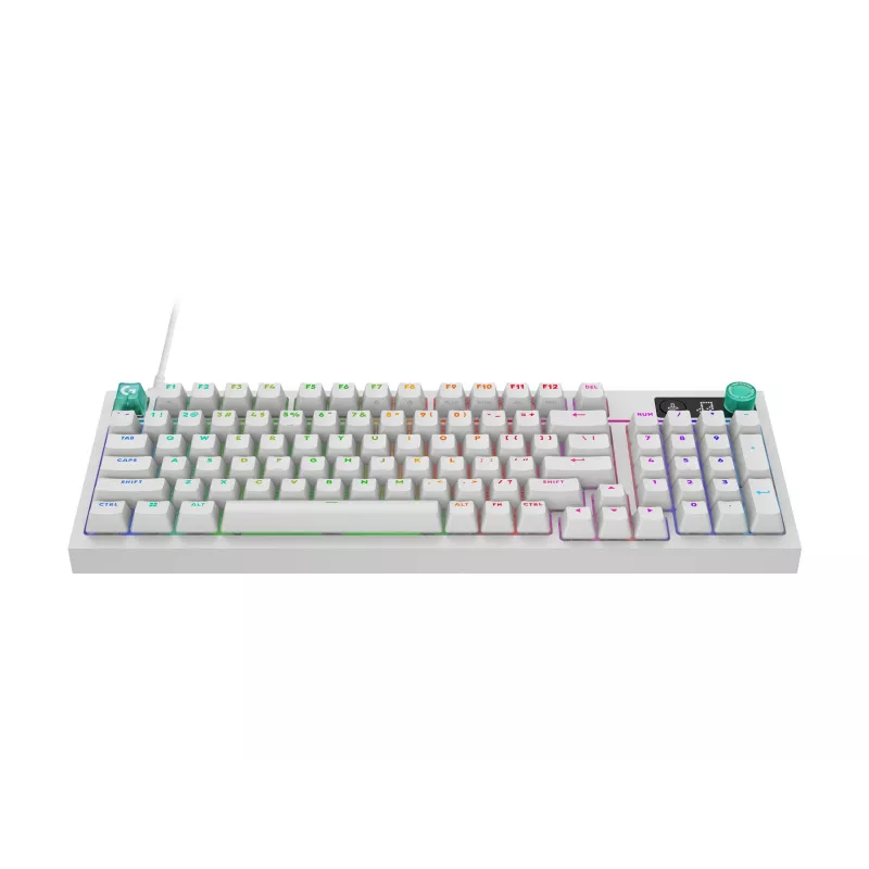 Logitech G316 X 98 Compact Mechanical Gaming Keyboard, GX Brown Tactile, LIGHTSYNC RGB, White, German Layout