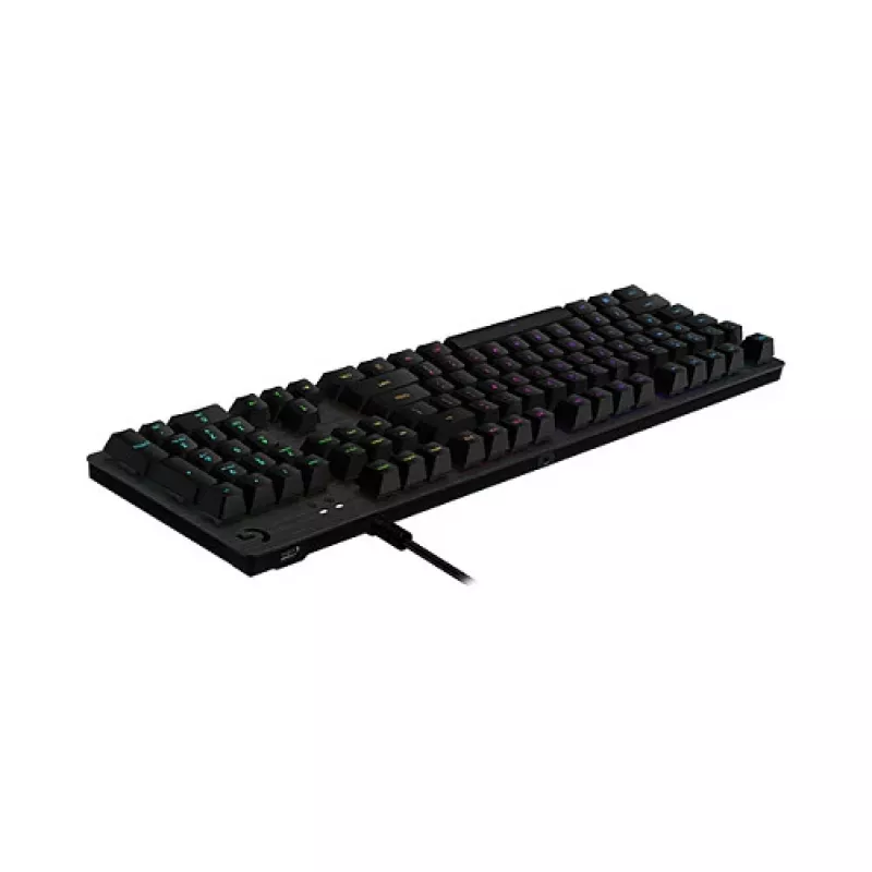 Logitech G512 Carbon Mechanical Gaming Keyboard - GX Brown Tactile, LIGHTSYNC RGB, USB Passthrough, Aircraft-Grade Aluminum, Full Size