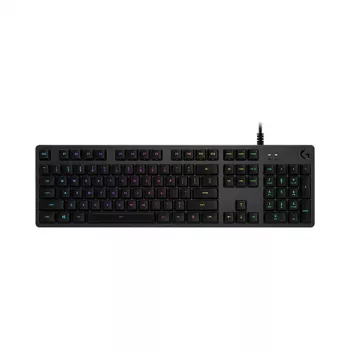 Logitech G512 Carbon Mechanical Gaming Keyboard - GX Brown Tactile, LIGHTSYNC RGB, USB Passthrough, Aircraft-Grade Aluminum, Full Size