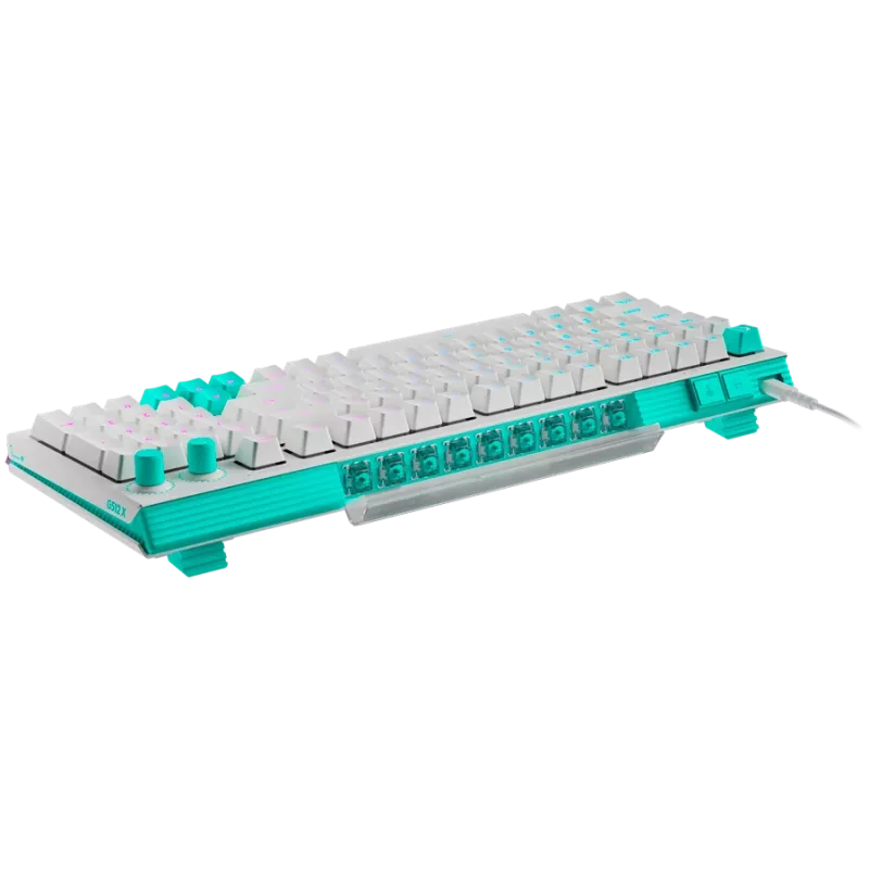 LOGITECH G512 X 98 Wired Gaming Keyboard - White - US International - USB - Tactile (GX Brown)