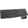 Logitech MK235 Wireless Keyboard & Mouse Set, 2.4GHz RF, QWERTZ Layout, Black, USB Receiver – 920-008031