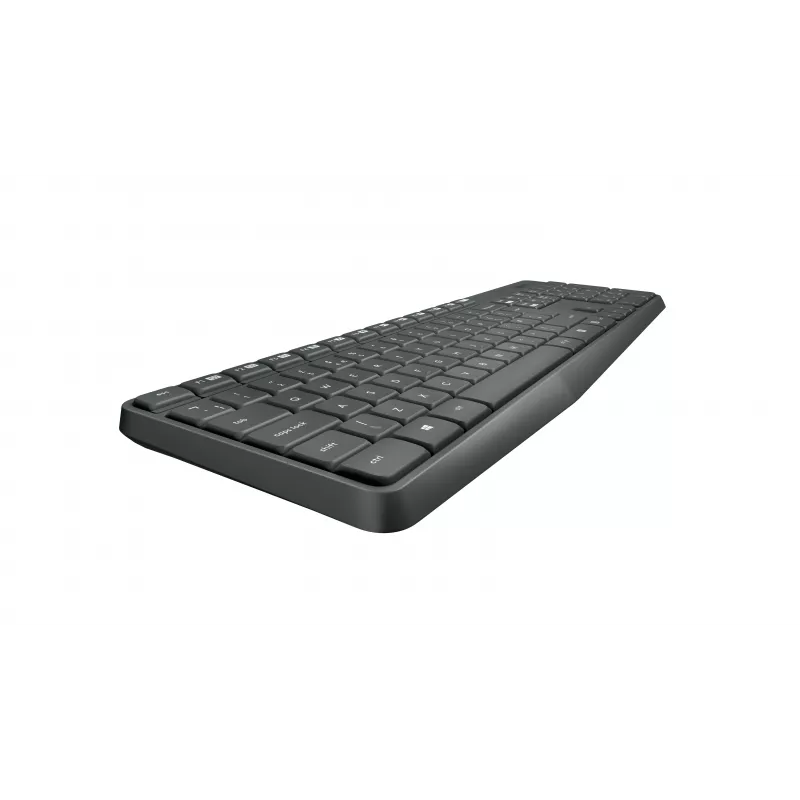 Logitech MK235 Wireless Keyboard & Mouse Set, 2.4GHz RF, QWERTZ Layout, Black, USB Receiver – 920-008031