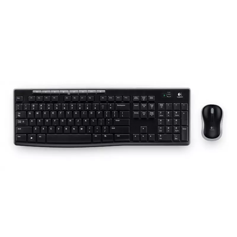 Logitech MK270 Wireless Combo – Full-Size RF 2.4 GHz Keyboard and Mouse (Black)