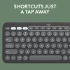 Logitech Pebble 2 Combo Tonal Graphite Wireless Keyboard and Mouse Set, AZERTY French Layout, Bluetooth & Logi Bolt USB Receiver, Quiet Clicks, Multi-Device, Recycled Plastic