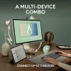 Logitech Pebble 2 Combo Tonal Graphite Wireless Keyboard and Mouse Set, AZERTY French Layout, Bluetooth & Logi Bolt USB Receiver, Quiet Clicks, Multi-Device, Recycled Plastic