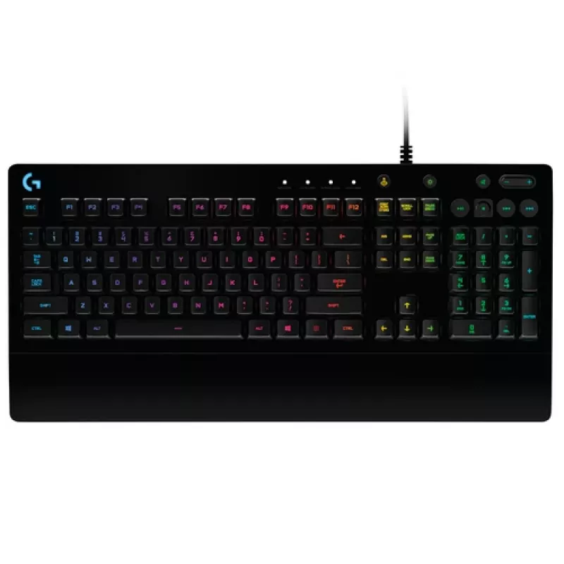 Logitech Prodigy G213 Prodigy Gaming Keyboard - Backlit RGB, QWERTY US English, Spill-Resistant, Integrated Palm Rest