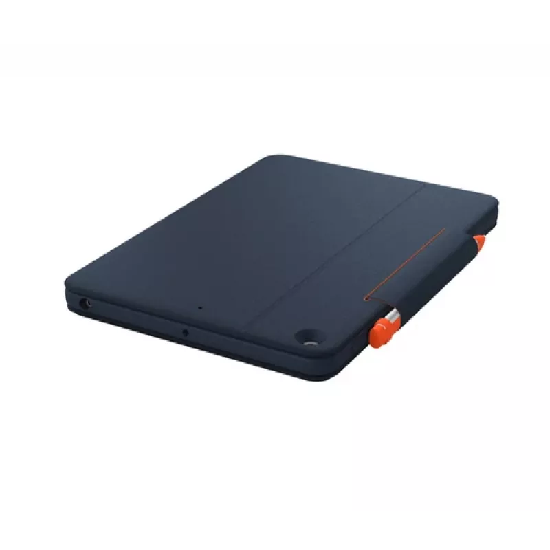 Logitech Rugged Combo 3 Touch for Education - Keyboard and Folio Case - with Trackpad - Apple Smart Connector - AZERTY - French - Classic Blue - for Education - for Apple 10.2-inch iPad