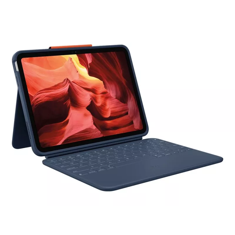 Logitech Rugged Combo 4 Keyboard Case for iPad 10th Gen - Classic Blue (French AZERTY Layout)