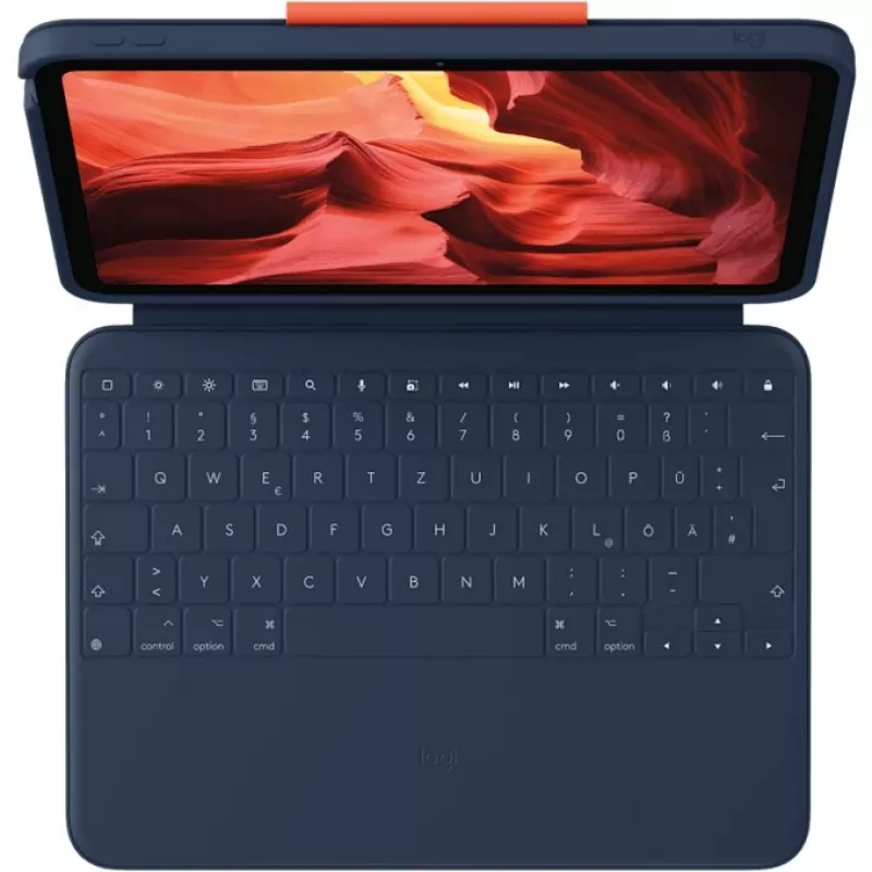 Logitech Rugged Combo 4 Keyboard Case for iPad 10th Gen - Classic Blue (French AZERTY Layout)