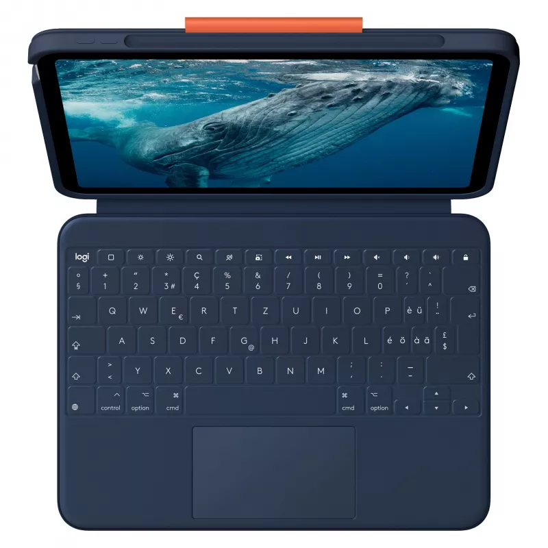 Logitech Rugged Combo 4c Touch Classic Blue (CH) Keyboard Case with Trackpad for iPad 7/8/9