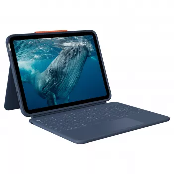 Logitech Rugged Combo 4c Touch Classic Blue (CH) Keyboard Case with Trackpad for iPad 7/8/9