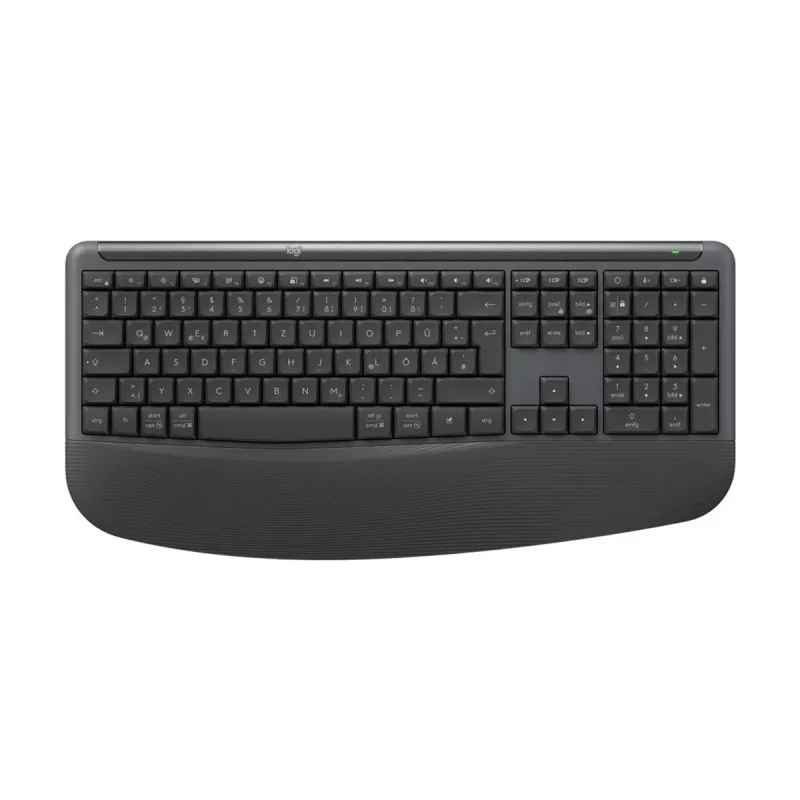 Logitech Signature Comfort Plus Combo MK880 for Business - Keyboard and Mouse Set - Full Size - with LED Battery Indicator - Wireless - USB-C, Bluetooth LE - QWERTZ - German - Graphite