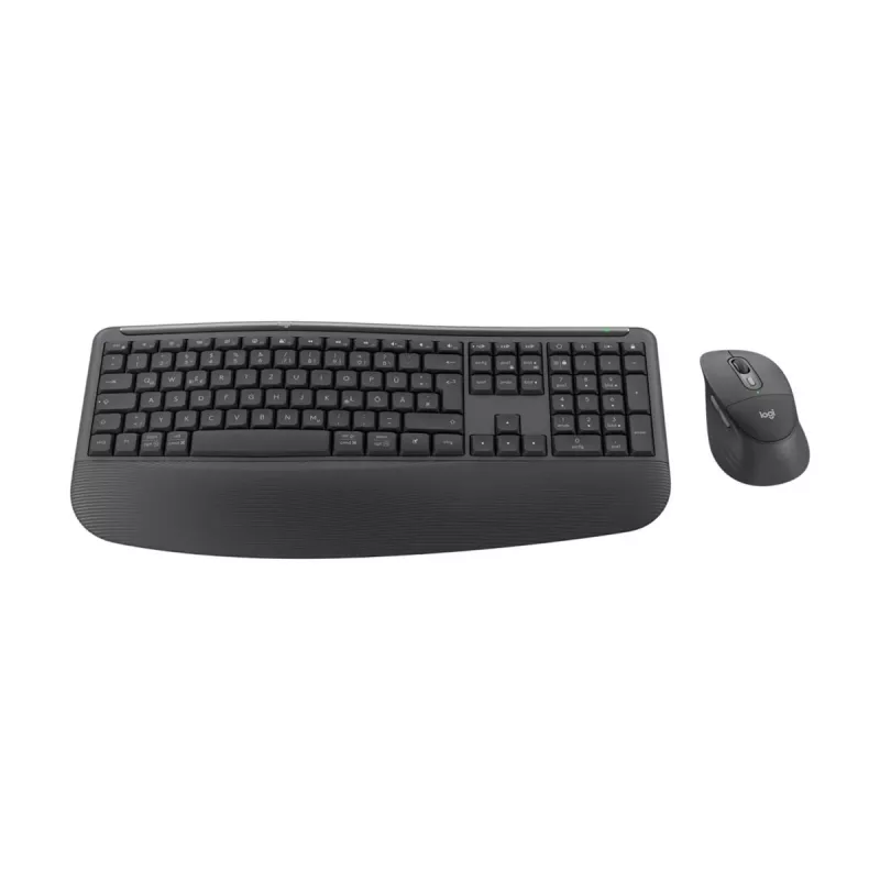 Logitech Signature Comfort Plus Combo MK880 for Business - Keyboard and Mouse Set - Full Size - with LED Battery Indicator - Wireless - USB-C, Bluetooth LE - QWERTZ - German - Graphite