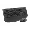 Logitech Signature Comfort Plus Combo MK880 for Business - Keyboard and Mouse Set - Full Size - with LED Battery Indicator - Wireless - USB-C, Bluetooth LE - QWERTZ - German - Graphite