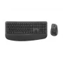 Logitech Signature Comfort Plus Combo MK880 for Business - Keyboard and Mouse Set - Full Size - with LED Battery Indicator - Wireless - USB-C, Bluetooth LE - QWERTZ - German - Graphite