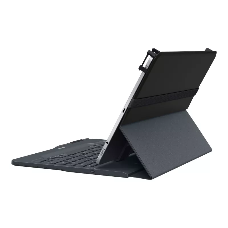 Logitech Universal Keyboard and Folio Case for 9-10 Inch Tablets, Bluetooth 3.0, QWERTZ Swiss German Layout, Graphite